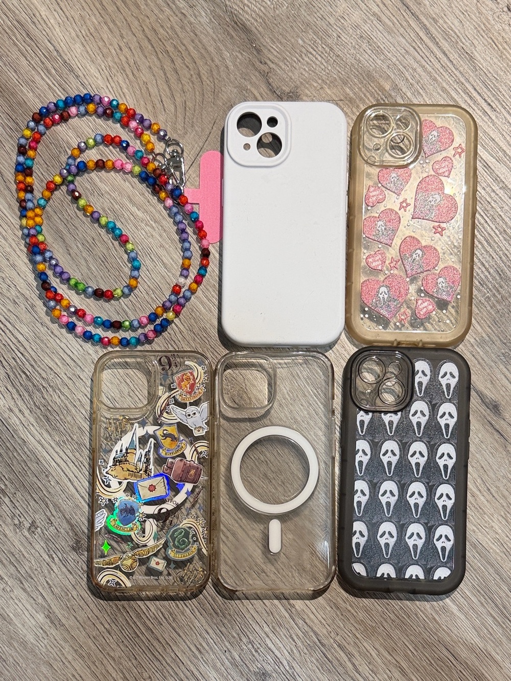 Case bundle iphone 15 with beaded phone holder